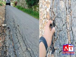 Belum Sebulan Dikerjakan, Pengaspalan Senilai Rp 7 M Langsung Hancur dan Bisa Dikupas Pake Tangan