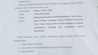 Komisi II DPRD Panggil Bupati Gara-gara Tator Menempati Posisi Stunting Tertinggi di Sulsel
