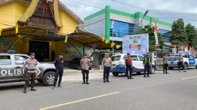 Detik-detik Pendaftaran Calon Bupati dan wakil Bupati, Polres Tator Berpatroli Hingga Malam